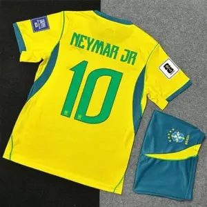 Neymar Jr #10 Legend Brazil Team 2026 A football kit with Embroidered logo and Sharp stitching Jersey, Breathable Quick Dry Short Sleeve Athletic Tops for Football Fans, Football Collectors & Streetwear Enthusiasts
