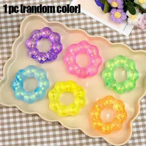 High-Value Donut Bracelet, Random Color, Soft Malt Sugar Texture, Slow Rebound Stress Relief, Perfect Small Gift