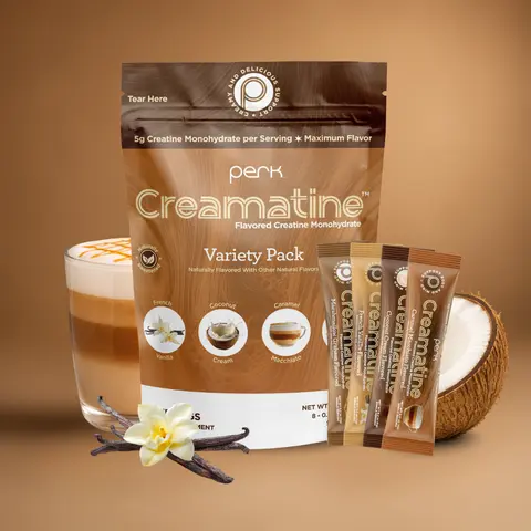 Perk Micronized Creatine Monohydrate Variety Pack - Energy-Boosting Fitness Supplement with Multiple Flavors Drink Packets Drink Mixes