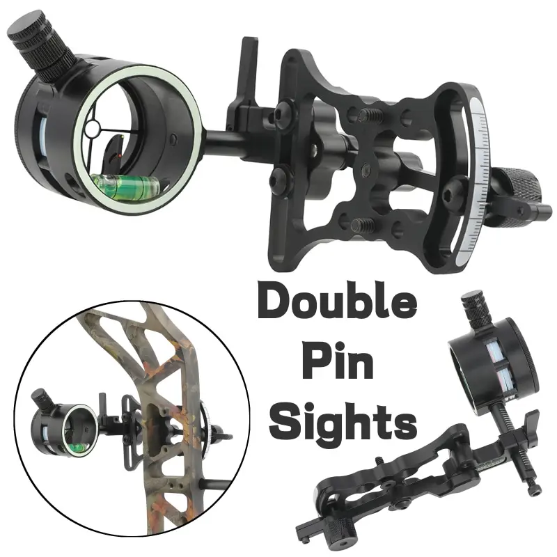1pc lever double needle aiming can be quickly adjusted, multi-gear adjustment, three-axis adjustable self-contained adapter to improve archery stability, clear vision, outdoor sporting goods