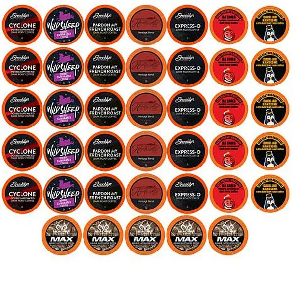 Two Rivers Coffee Best of the Best Coffee Pods Variety Pack 40 Count - Strong