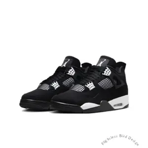 Retro white Thunder Edition black and white color scheme casual sports versatile durable and comfortable basketball shoes
