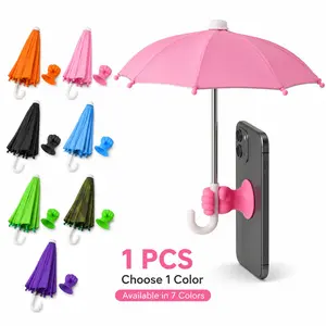 Mini Phone Sun Umbrella with Suction Cup, Foldable Phone Shade, Screen Glare Reducer for Desk, Camping, Cycling, Outdoor Use