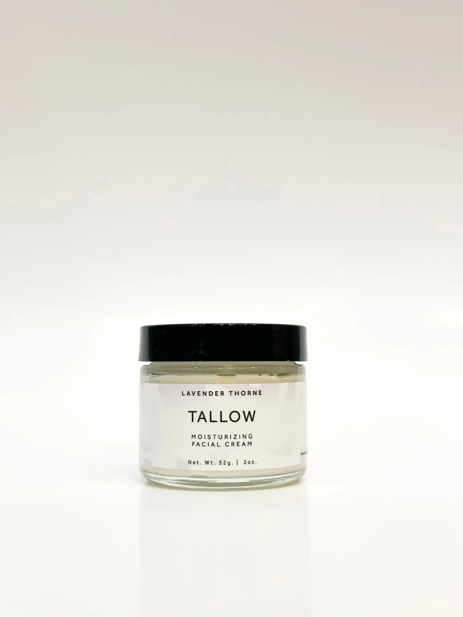 Lavender Thorne Tallow - Moisturizing Facial Cream with Beef Tallow for Skin Care 2oz Jar Non-Comedogenic Handcrafted Ultra-Gentle Balm