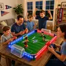 Egofuntoy Light Up Football RC Foosball Table - 33.2" Large Field, 1-4 Player Interactive Board with LED Lights, Sound Effects, Rechargeable Magnetic Team Tags, 22.64×11.69×4.13in, Easy Setup, Children Development Toy for Birthdays, Family Holidays,family