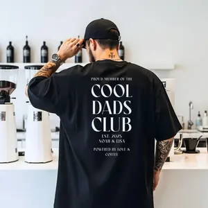 Cool Dads Club Papa T Shirt personalisiert Namen,originelles besonderes Geschenk zum ersten Vatertag Geburt BabyT-Shirt,modernes Vater Shirt