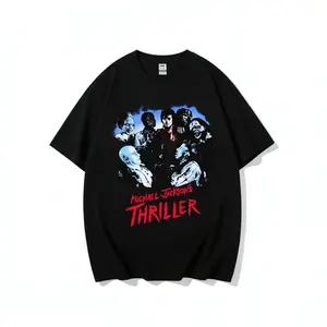 Men's Michael Jackson Thriller Vintage Graphic T-Shirt With Classic Music Elements