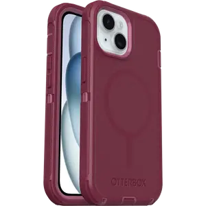 OtterBox Defender Pro MagSafe Case for iPhone 15/14/13 – Heavy Duty Shockproof Protective Cover (Dark Pink)