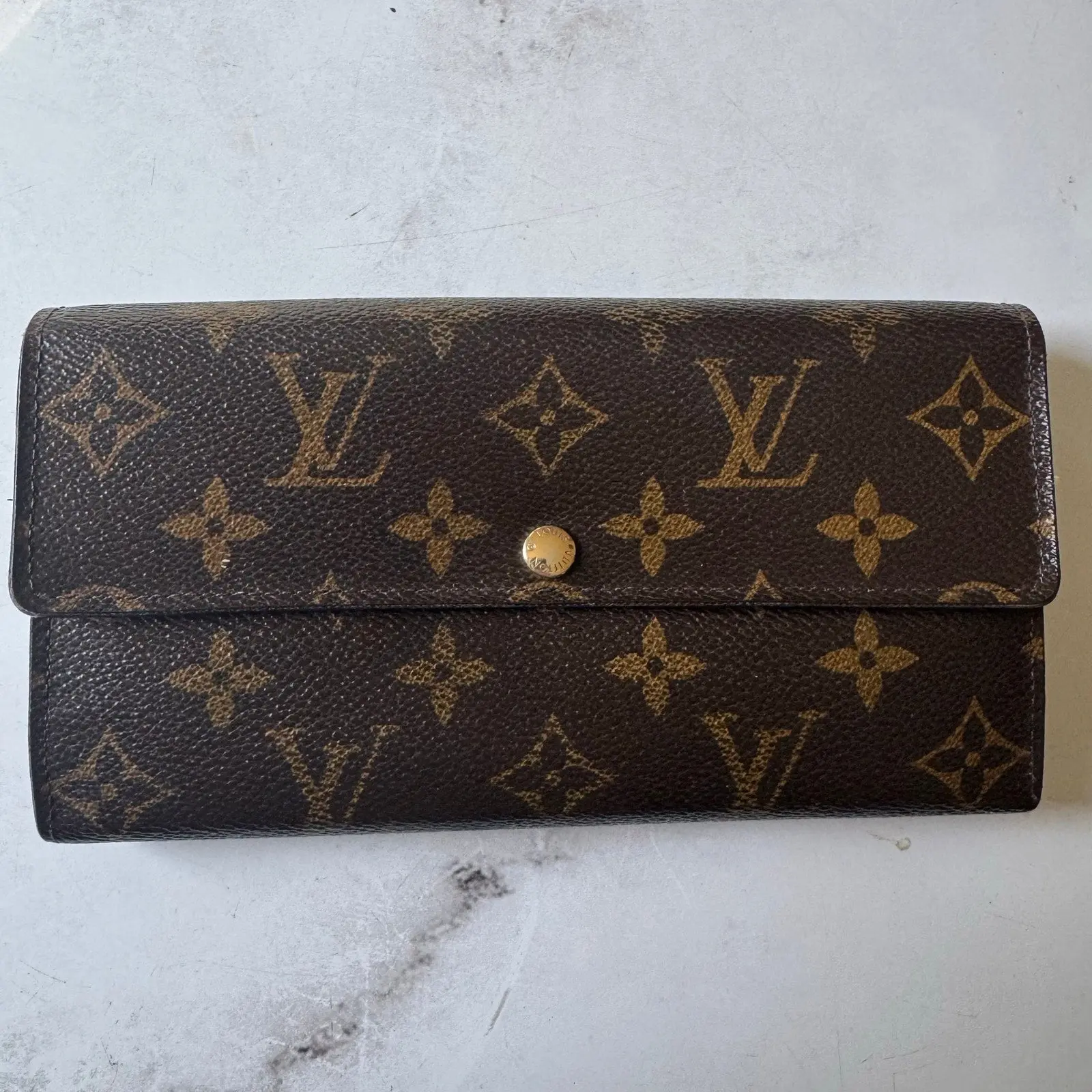 Pre-owned Louis Vuitton FINAL SALE Small leather goods Monogram Sarah Wallet