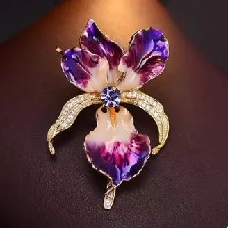 orchid brooch