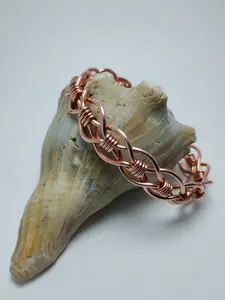 Wire Wrapped Copper Cuff Bracelet