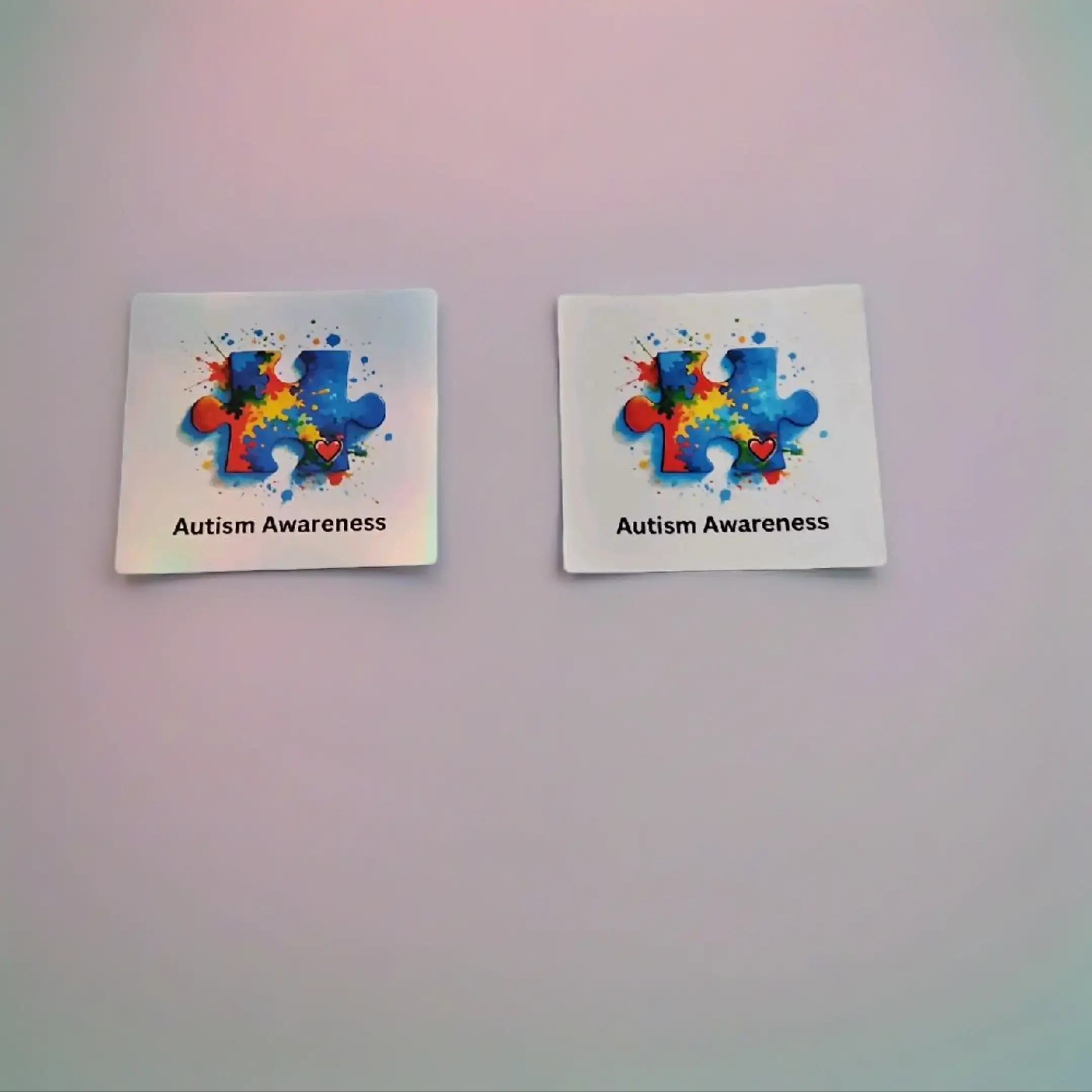 Autism Awareness Puzzle Piece Square Vinyl Sticker for Support Advocacy ...