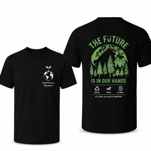 Viral Eco Graphic Tee  The Future Is In Our Hands | Aesthetic Streetwear Shirt | Unisex Trend T-Shirt