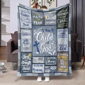 1pc Flannel Digital Print Blanket, Air Conditioning Blanket, Nap Blanket, Car/camping Blanket, Multifunctional Blanket