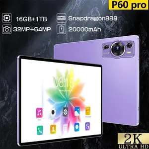 2026 P60 Pro Tablets Original 10.1inch 20000mAh Battery Tab Dual SIM Global Version 16GB+1TB Android 14 Tablet PC 4G 5G Dual SIM