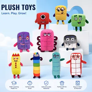 10Pcs Numberblocks Plush Set 1-10, Soft Number Blocks Stuffed Toys for Counting & Preschool Math Learning, Cute Educational Gift for Kids Ages 2+