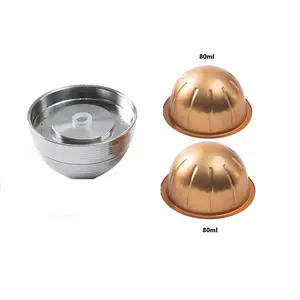 For use only with Nes Vertuo Next Vertuoline Reusable Stainless Steel Capsule Refillable Coffee Filter with Original Pod