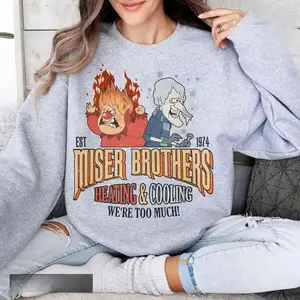 Heating and Cooling We Are Too Much Sweatshirt, Miser Brothers Heating And Cooling, The Year Without A Santa Claus, Miser Brothers Sweater, Xmas Gift Cotton Crewneck