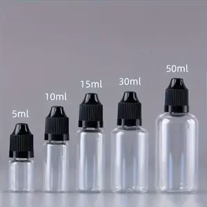 Fine-point dropper bottle, empty squeeze-type dropper bottle, Small Bottle