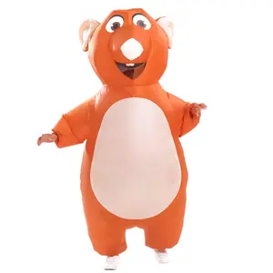 Adult inflatable rat costume — funny Halloween party inflatable rat cosplay set; a party essential and mood setter