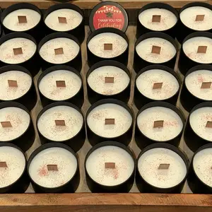 Personalized Graduation Favor Candle | Custom Graduation Party Gift | 4 oz Wooden Wick Candle
