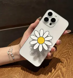 Cute Daisy Flower Phone Grip - Magnetic Pop Socket & Kickstand - Minimalist Floral iPhone Accessory Gift