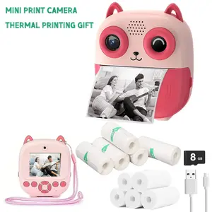 Cute Shape Instant Print Camera, 1080P HD Dual-Lens Camera Instant