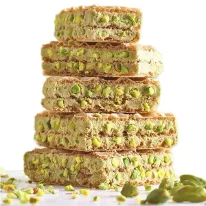 4-Pack Dubai Chocolate Pistachio Wafer - 36g Each with Crispy Kadayif & Pistachio Filling - Knafeh Snack Dessert Wafers