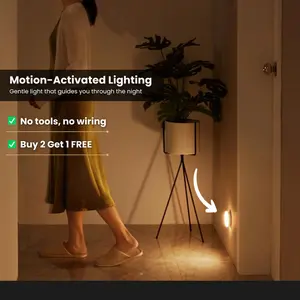 1/3/6pcs-Energy-Efficient LED Motion Sensor Light – USB Rechargeable, Auto-On in Dark & Easy Magnetic Install