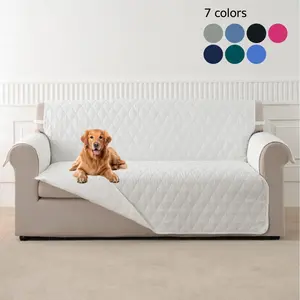 Waterproof Quilted Sofa Cover, 1 Set Stain Resistant Sofa Slipcover with Elastic Strap, Sofa Protector for Home Living Room, Sofa Protector for Pet Families