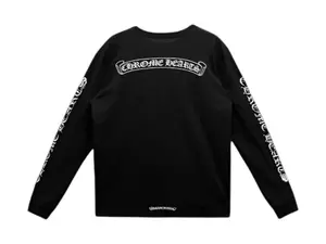 Chrome Hearts Scroll Logo L/S Pocket T-shirt Black (men) by StockX
