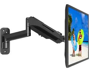 MOUNTUP 17"-32" Single Monitor Wall Mount, Fully Adjustable Gas Spring Monitor Arm, Support 2.2-17.6lbs Display, MU2003