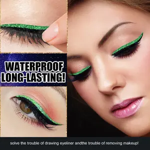 4-Pair Eyelash & Eyeliner Stickers: Glue-Free Self-Adhesive Jelly Strip Curly False Eyelashes