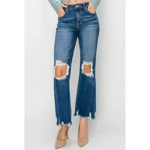 RISEN Wallen High Rise Crop Straight - Original Product Title with No Additional Information