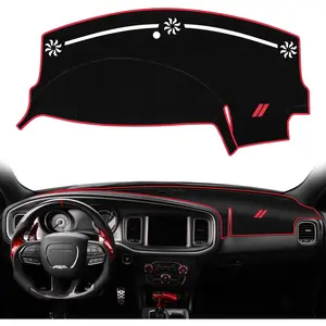 Dash Cover for Dodge Charger Accessories 2011-2022 2023 Dashboard Cover Mat Sunshade No Glare UV Rays Protector Nonslip Interior Pad (Red)
