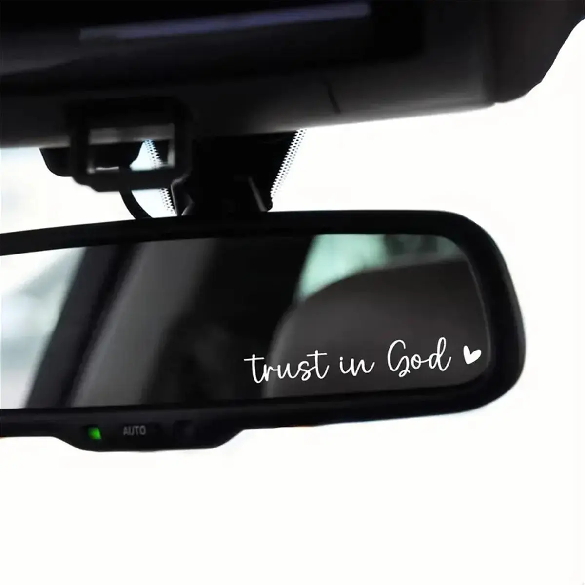 Trust in God Pattern Car Mirror Sticker, Rearview Mirror Sticker, Universal Car Sticker, 2 Counts/set Vinyl Decals, Automotive Decals, Durable Exterior Accessories for Car, Laptop & Wall, Decal For Cars