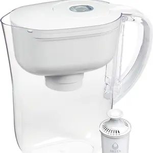 Metro Water Filter Pitcher with SmartLight Filter Change Indicator, White, BPA-Free, Small Size, Replaces 1,800 Plastic Water Bottles a Year, Lasts Two Months, 6 Cup Capacity