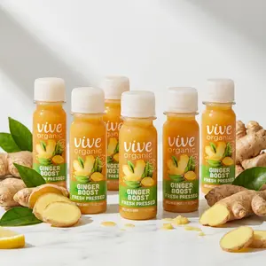 Vive Organic Ginger Fresh Pressed Pure Boost Wellness Shot (2oz)