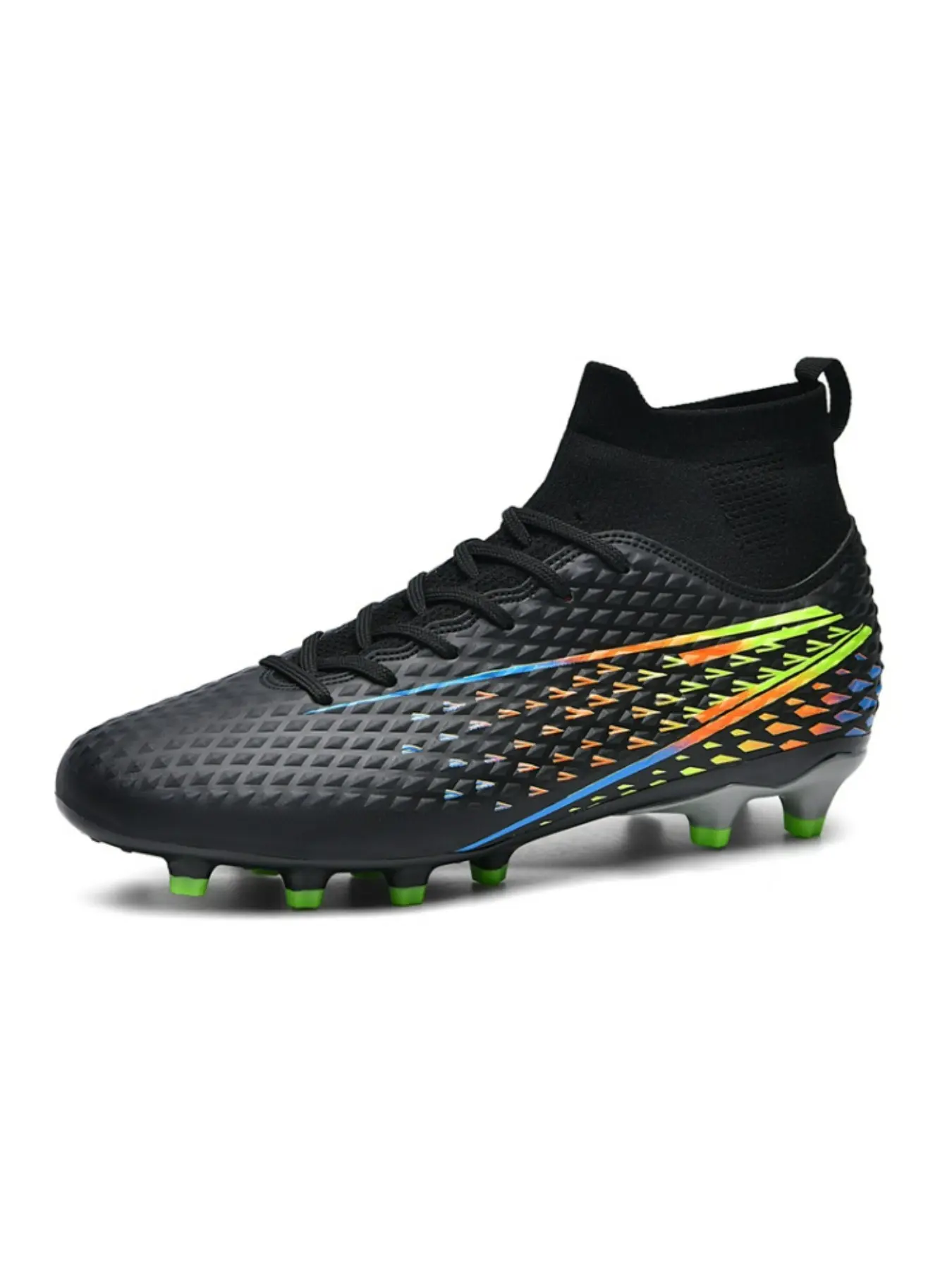 Men's and Women's Outdoor Sports Cleats, Football Baseball Training Shoes, TF Soccer Shoes, Comfortable Anti-Slip High-Top Professional Athletic Shoes