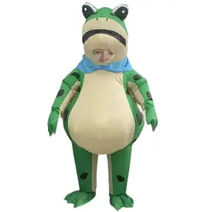Inflatable Frog Costume for Teens Funny Blow Up Frog Animal Costume Halloween Party Cosplay