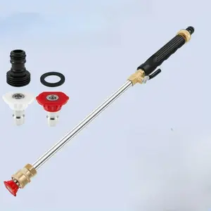 High Pressure Cleaning Rod, Multi-functional Garden Hose Accessories, Durable Aluminum Alloy Material, Compatible Most Hydro, Pressure Washer Wand