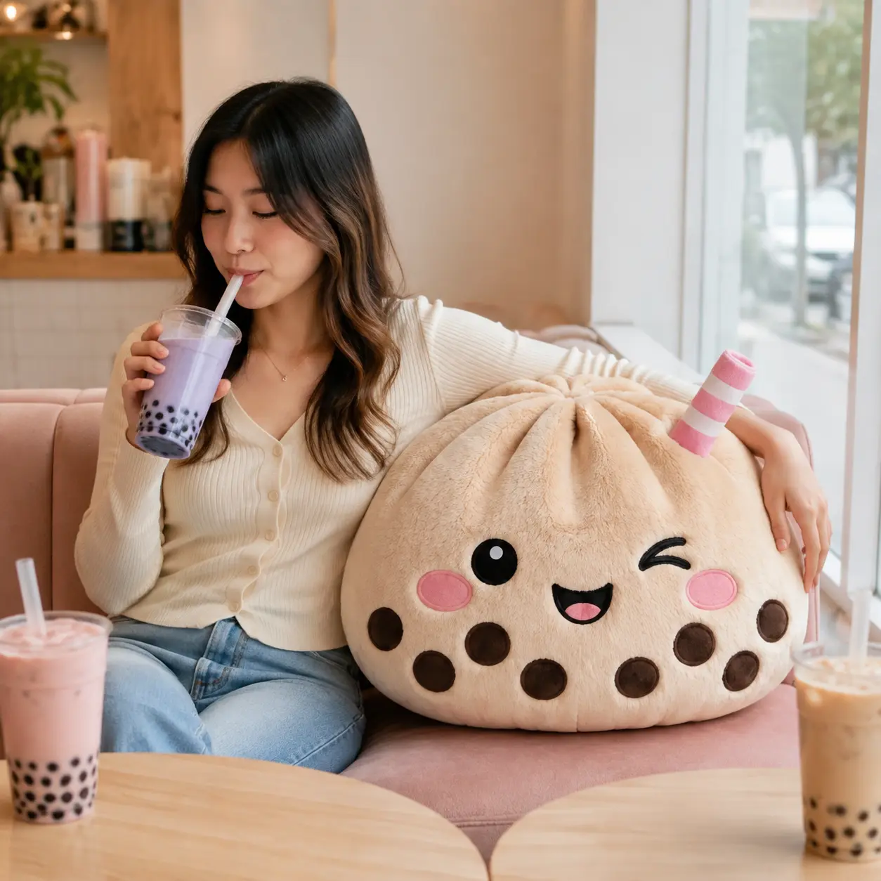 Boba- Oversized Dumpling Pillow