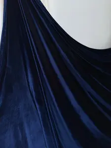 Navy Stretch Velvet