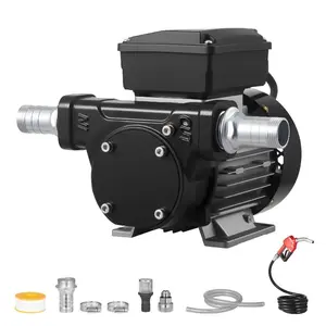fathersdaygift  VEVOR Fuel Transfer Pump 110V, 16 GPM 60 L/min, AC Electric Oil Transfer Pump for Diesel Kerosene Biodiesel, with Auto Fuel Nozzle 2 Hoses, 45 ft/13.7 m Max Lift, for Vehicles, Construction Sites