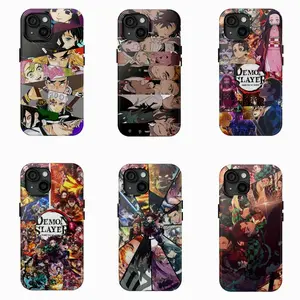 Demon Slayer Infinity Castle Phone Case, Tanjiro and Nezuko Anime Art, Tough Shockproof Protective Cover, Compatible with iPhone 11-17 Pro Max/Plus and Samsung Galaxy S23-S25
