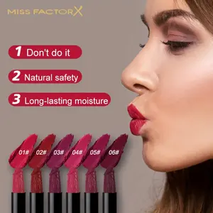 MISS FACTORX Mushroom Head Lipstick Set, 24-Pack, 3.8g Each, Long-Lasting & Non-Stick Cup - Moisturizing Crayon Lip Color for Adults, All Skin Types, Nature Makeup Effect, Berry Tone-SASA