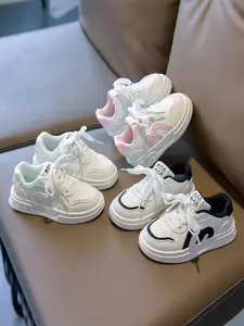 Fashionable Colorblock Shoes, Trendy Trainers, Trending Sneakers, Breathable Easy Clean Thick Sole Anti-Collision Soft Bottom, Casual Spring & Fall School Outing