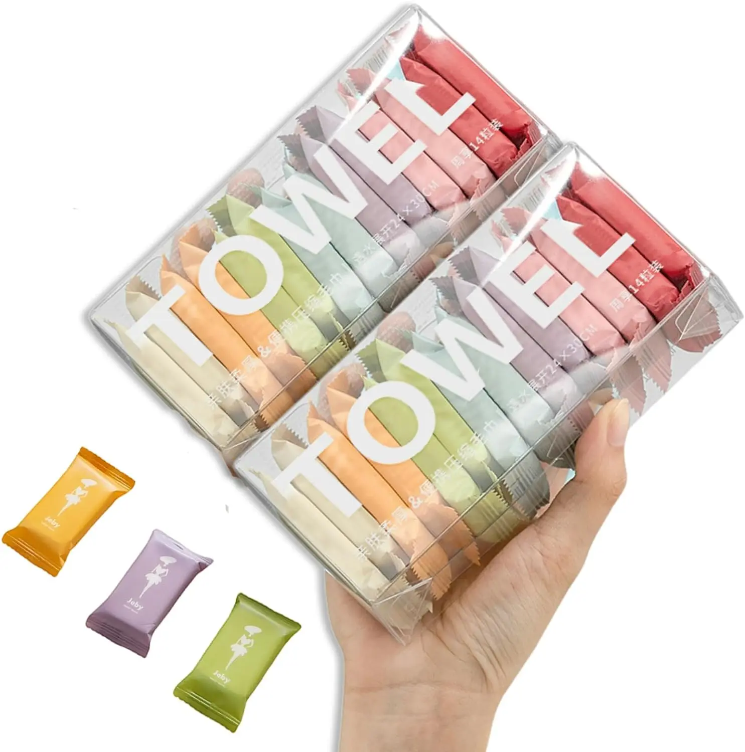 Disposable Compressed Towels, Travel Washcloth Tablets | Portable Compressed Towel, Thicker Super Absorbent Face Towel Ideal for Travel, Outdoor Camping Hiking