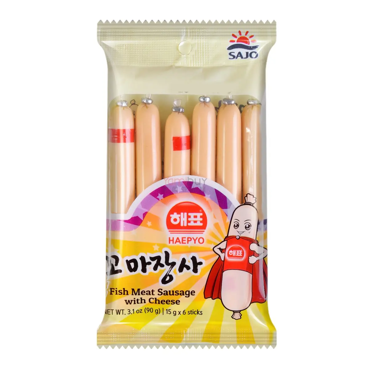 HAEPYO Korean Cheese Cod Fish Sausage 90g - Delicious Snack for Cheese Lovers