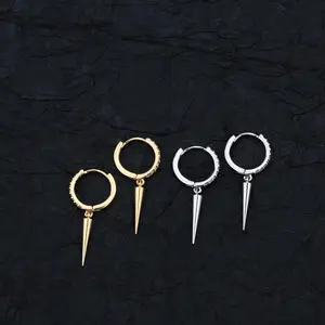 Oufer 20G 2PCS Sleek Cone Dangle Drop Earrings